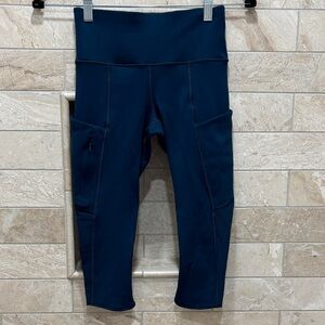 Athleta Deep Blue Capri Leggings Size XXS